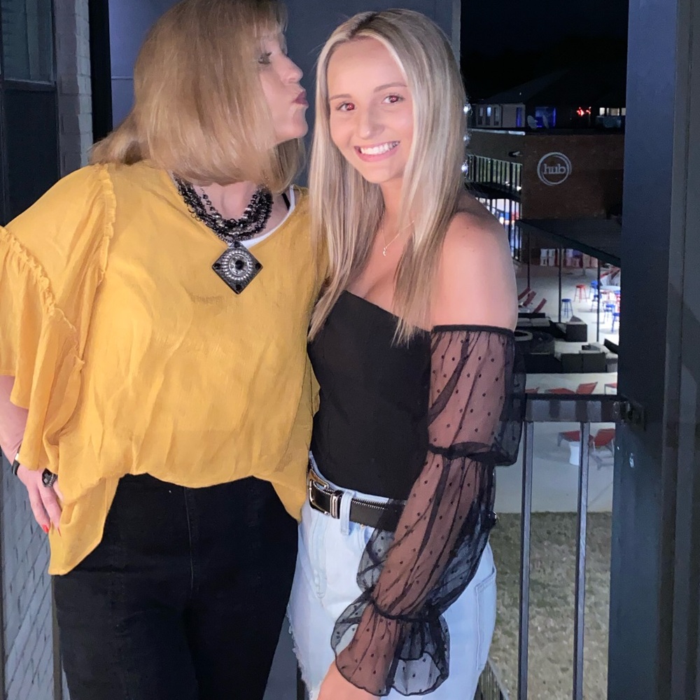 Polka Dot Sheer Sleeve Bodysuit